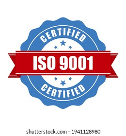 ISO 9001 certified stamp - quality standard seal