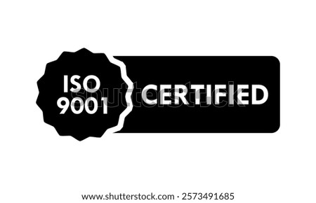 ISO 9001 Design badge template illustration