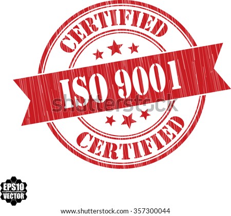ISO 9001 grunge rubber stamp, vector illustration