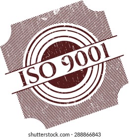 ISO 9001 grunge seal