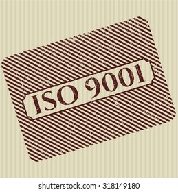 ISO 9001 grunge seal