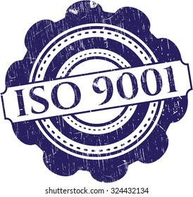 ISO 9001 grunge seal
