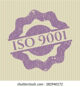 ISO 9001 rubber grunge stamp