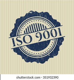 ISO 9001 rubber seal with grunge texture