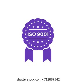 ISO 9001 vector label
