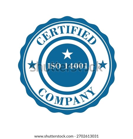 ISO 9001:2015 certified symbol vector illustration, Certified Company Certificate ISO 9001:2015, Quality Certificate, ISO mark certification, International organization for standardization logo vector