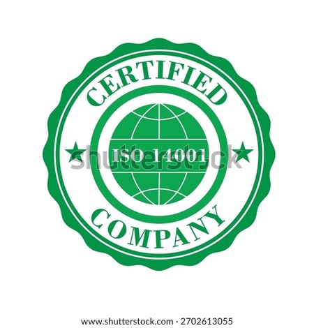 ISO 9001:2015 certified symbol vector illustration, Certified Company Certificate ISO 9001:2015, Quality Certificate, ISO mark certification, International organization for standardization logo vector