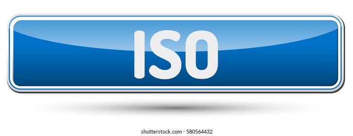 ISO - Abstract beautiful button with text.