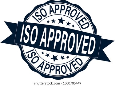 ISO Approves label illustration Rubber Stamp on white background