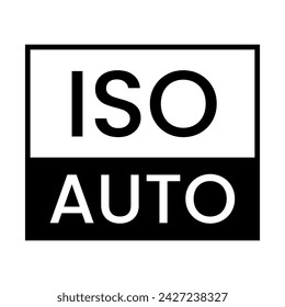 Iso Auto camera symbol. Vidio camera interface