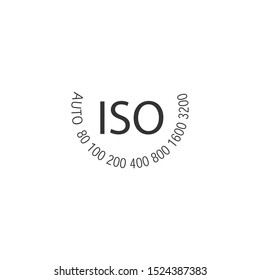 ISO - Camera Film Speed Standard Wheel, Numbers In Circle. Stock Vector Illustration Isolated On White