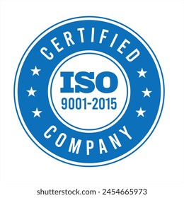 ISO certification . ISO 90012015 logo . ISO 9000 certification Premium Vector