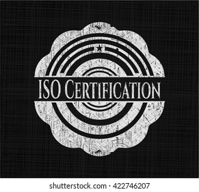 ISO Certification chalkboard emblem