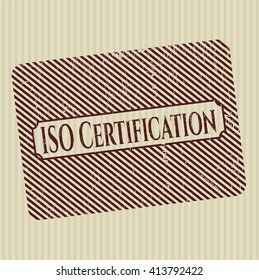 ISO Certification grunge seal