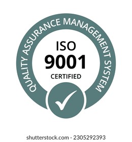 ISO Certification stamp and labels