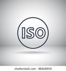 ISO certified sign icon