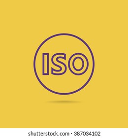 ISO certified sign icon