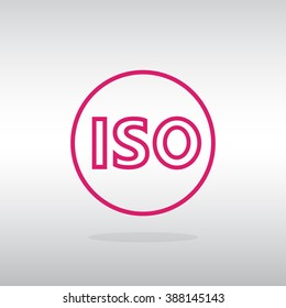 ISO certified sign icon