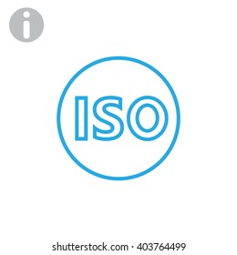 ISO certified sign icon