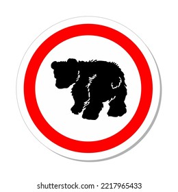 ISO Circle Sign: Bear kid Graphic 