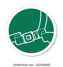 ISO Circle Sign: Buckle Up Symbol
