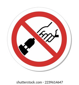 ISO Circle Sign: Do Not Remove Plug Symbol