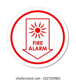ISO Circle Sign: Fire Alarm Symbol