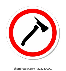 ISO Circle Sign: Feuer-Ax-Symbol