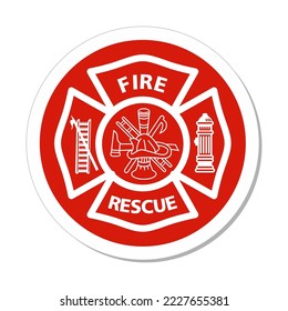 ISO Circle Sign: Fire Rescue Symbol