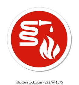 ISO Circle Sign: Fire Safety With Fire Equipment Graphic