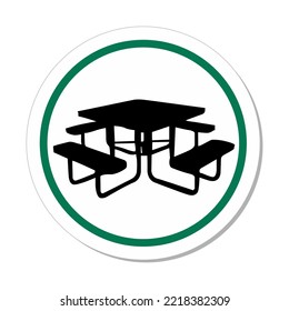 ISO Circle Sign: Picnic Area Symbol (IS-1113)