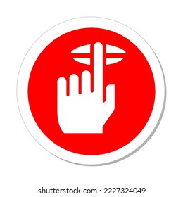 ISO Circle Sign: Quiet Please With Finger On Lips Graphic