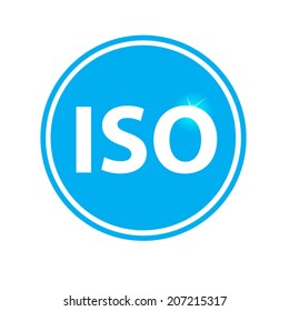 iso circular icon blue on white background