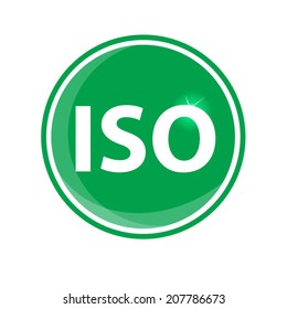 iso circular icon green on white background