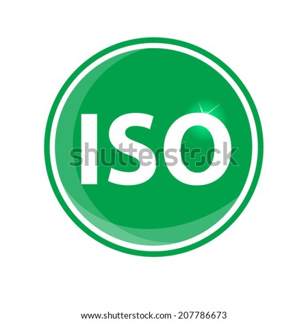 iso circular icon green on white background