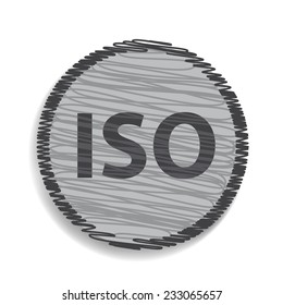 iso circular icon  on white background