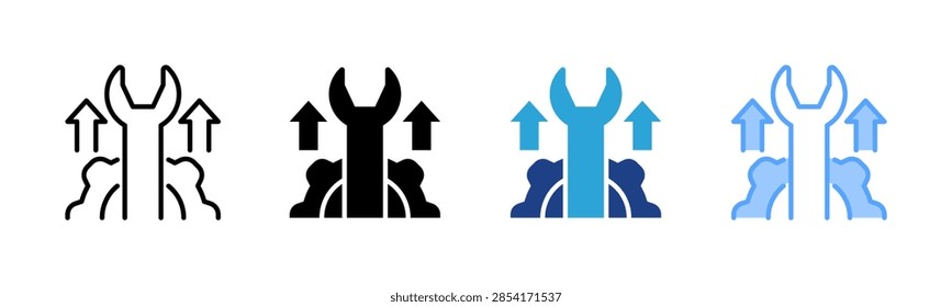 ISO Corrective Action Icon Multi Style Collections