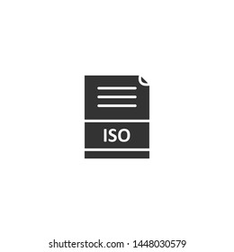 ISO File Extension Icon Vector