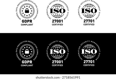 Insignias ISO y Reglamento General de Protección de Datos (RGPD)
