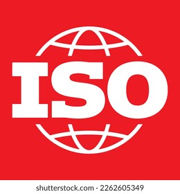 ISO, Health And Safety, certification stamp or official logo of ISO.