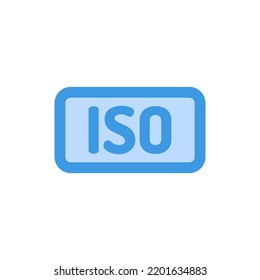 Iso icon in blue style about camera, use for website mobile app presentation