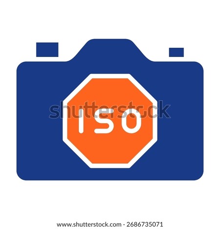 Iso Icon Fill Vector Illustration
