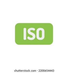 Iso icono en estilo plano sobre la cámara, uso para presentación de aplicaciones móviles del sitio web