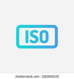 Iso icon in gradient style about camera, use for website mobile app presentation