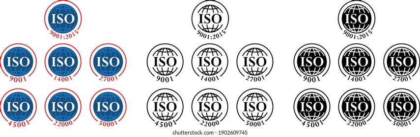 ISO icon, International Organization for Standardization , vector