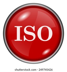 ISO icon. Internet button on white background. 