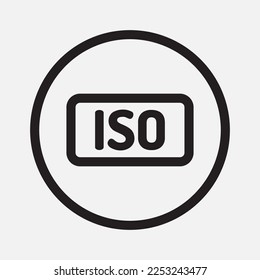 Iso icon in line style about camera, use for website mobile app presentation