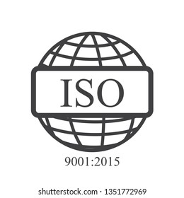 ISO icon outline. Isolated vector sign symbol.
