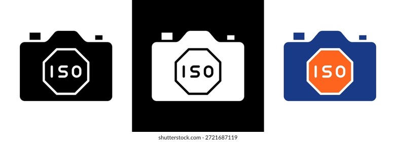 Iso Icon Set Glyph Vector Illustration