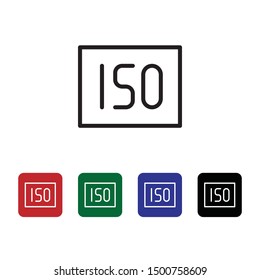 Iso icon - Vector diferent color. Photo concept Vector diferent color illustration.